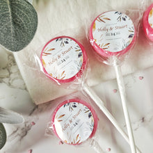 Load image into Gallery viewer, Muted Watercolour Wedding Favour Lollipops