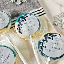 Load image into Gallery viewer, Frosty Foliage Wedding Favour Lollipops