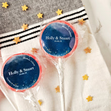 Load image into Gallery viewer, Midnight Sky Wedding Favour Lollipops