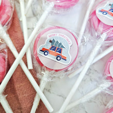 Load image into Gallery viewer, 20 Pack Christmas Raspberry Prosecco Lollipops