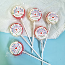 Load image into Gallery viewer, Personalised Thank You Rainbow Lollipop Sets