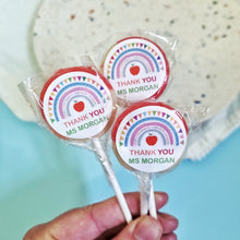 Load image into Gallery viewer, Personalised Thank You Rainbow Lollipop Sets