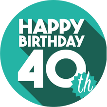 Load image into Gallery viewer, Bold 40th Blue Lollipop