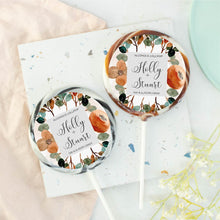 Load image into Gallery viewer, Copper Leaves Wedding Favour Giant Lollipops
