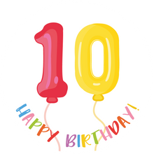 Load image into Gallery viewer, 10th Birthday Balloon Lollipop