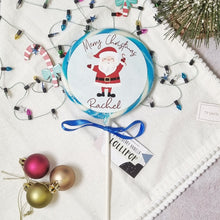 Load image into Gallery viewer, Personalised Santa Merry Christmas Lollipop