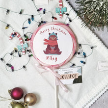 Load image into Gallery viewer, Personalised Bear in a Hat Lollipop