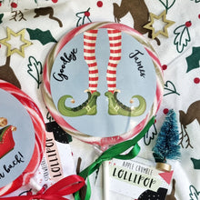 Load image into Gallery viewer, Personalised Elf Goodbye Feet Lollipop