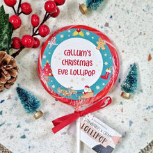 Load image into Gallery viewer, Personalised Colourful Christmas Eve Lollipop