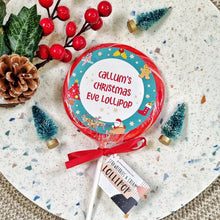 Load image into Gallery viewer, Personalised Colourful Christmas Eve Lollipop