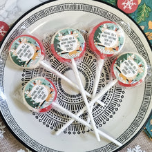 Load image into Gallery viewer, Personalised 'Merry Christmas From The' Green Fireplace Small Lollipops