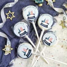 Load image into Gallery viewer, Personalised 'Merry Christmas From The' Snow Globe Small Lollipops