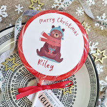 Load image into Gallery viewer, Personalised Bear in a Hat Lollipop