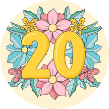 Load image into Gallery viewer, 20th Birthday Yellow Floral Lollipop
