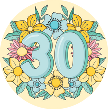 Load image into Gallery viewer, 30th Birthday Yellow Floral Lollipop