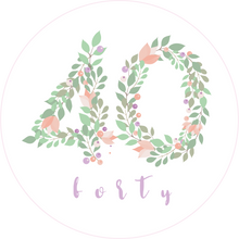 Load image into Gallery viewer, Forty 40 Floral Numbers Birthday Lollipop - Suck It & Say