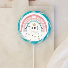 Load image into Gallery viewer, Four Today Rainbow Lollipop
