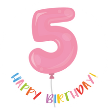 Load image into Gallery viewer, 5th Birthday Balloon Lollipop