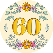 Load image into Gallery viewer, 60th Birthday Yellow Floral Lollipop