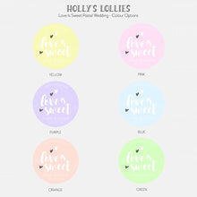 Load image into Gallery viewer, Love Is Sweet Pastel Wedding Favour Giant Lollipops