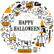 Load image into Gallery viewer, Black and Orange Happy Halloween Lollipop