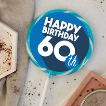 Load image into Gallery viewer, Bold 60th Blue Lollipop