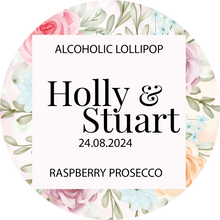 Load image into Gallery viewer, Colourful Floral Wedding Favour Giant Lollipops