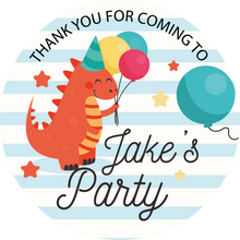 Load image into Gallery viewer, Personalised Dinosaur Thank You Party Giant Lollipops