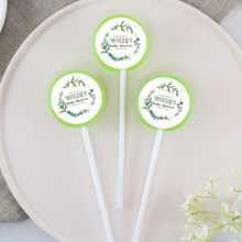 Load image into Gallery viewer, Personalised Eucalyptus Baby Shower Lollipops