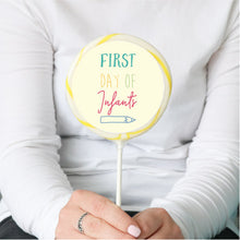 Load image into Gallery viewer, Yellow First Day Of Infants Giant Lollipop