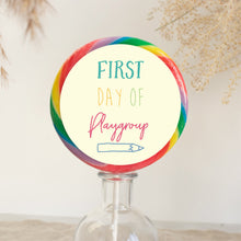 Load image into Gallery viewer, Yellow First Day Of Playgroup Giant Lollipop
