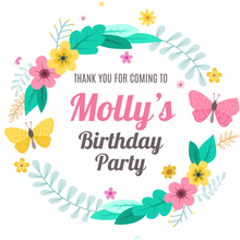 Load image into Gallery viewer, Personalised Floral Butterfly Thanks for Coming Giant Lollipops