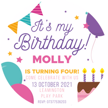 Load image into Gallery viewer, Personalised White Party Invitation Lollipops