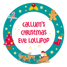 Load image into Gallery viewer, Personalised Colourful Christmas Eve Lollipop