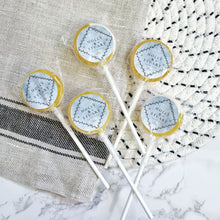 Load image into Gallery viewer, Green Watercolour Wedding Favour Lollipops