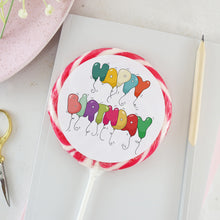 Load image into Gallery viewer, Happy Birthday Balloons Lollipop - Suck It & Say