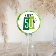 Load image into Gallery viewer, Happy 50th Birthday Colour Block Lollipop