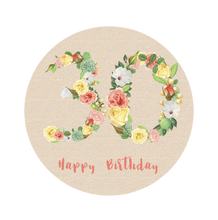 Load image into Gallery viewer, Thirty 30 Bright Floral Numbers Birthday Lollipop - Suck It & Say