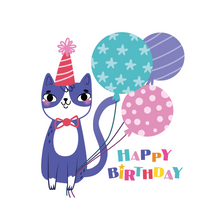 Load image into Gallery viewer, Cat With Balloons Happy Birthday Lollipop - Suck It & Say