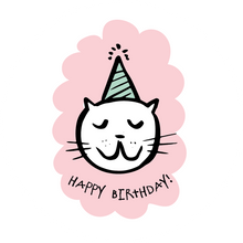 Load image into Gallery viewer, Cat With Party Hat Happy Birthday Lollipop - Suck It & Say