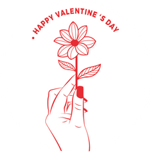 Load image into Gallery viewer, Hand Holding Flower Valentine's Lollipop - Suck It & Say