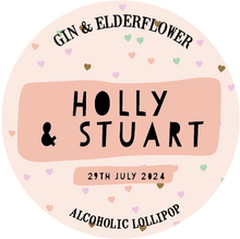 Load image into Gallery viewer, Heart Confetti Wedding Favour Lollipops