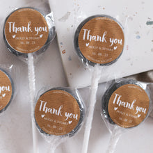 Load image into Gallery viewer, Kraft Style Thank You Gift Wedding Favour Lollipops