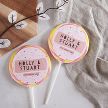 Load image into Gallery viewer, Heart Confetti Wedding Favour Giant Lollipops