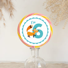 Load image into Gallery viewer, I'm 6 Birthday Fox Lollipop