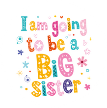 Load image into Gallery viewer, I'm Going to be a Big Sister Floral Lollipop