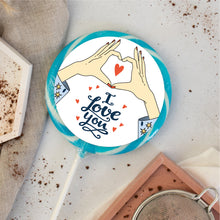 Load image into Gallery viewer, I Love You Heart Hands Lollipop - Suck It & Say