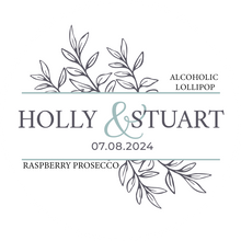 Load image into Gallery viewer, Leaf Monogram Wedding Favour Lollipops