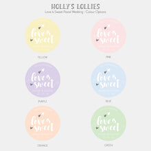 Load image into Gallery viewer, Love Is Sweet Pastel Wedding Favour Lollipops
