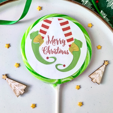 Load image into Gallery viewer, Merry Christmas Elf Feet Lollipop - Suck It & Say